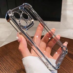 เคสโทรศัพท์กันตกสุดๆสำหรับ OPPO A3 A3x A3 Pro 5G A18 A38 A31 A5 Pro A17k A15 A15s 4G 5G ชุบมาใหม่ล่าสุดชุบซิลิโคนใส NDS03ผิวนอกเนื้อนิ่ม TPU