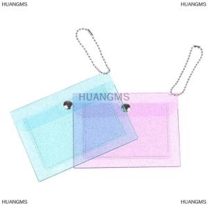 [COD] HUANGMS 1Pc Womens Credit Card Holder Wallet Transparent Waterproof PVC ID Card Wallet