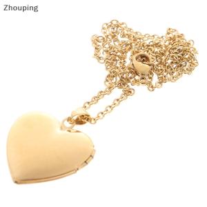 【ZP】 Flash Sale Cute Love Heart Locket Pendants for Women Men Openable Photo Frame Picture Necklace