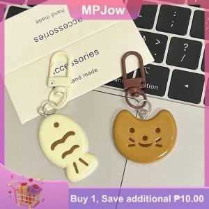 【MPJow】 Lovely Cartoon Little Cat Keychain Cute Creative Fish Keyring Bag Pendant Backpack Hanging Decoration Couple Gifts
