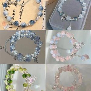 【ZP】 Flash Sale Cute Light Luxury Sweet Tassel Bracelet For Women Girls Fashion Fantasy Beaded Elastic Rope Bracelet Jewelry Accessories Gifts