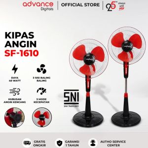 Advance SF16A / SF1610 Kipas Angin Berdiri Standing Fan Besi 16 inch - FREE ONGKIR Jabodetabek