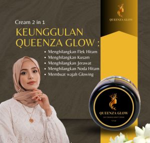 Queenza Glow Originl Cream Flek Hitam