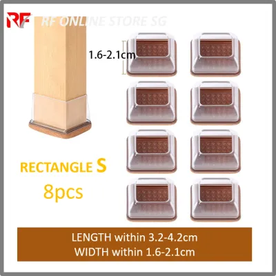 8pcs Transparent Table Chair Leg Cover Floor Protectors TPE Soft Rubber For Furniture Foot Legs Noise-Free No scratches