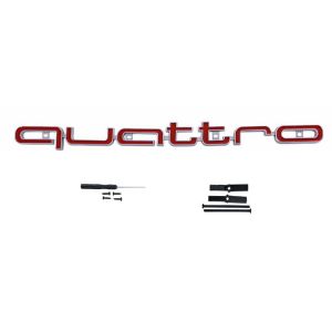 41.8cm Quattro front grille logo for Audi A3 A4 A6 A7 Q3 Q5 Q7 RS6 RS7 front emblem Letter badge with screws Car modification
