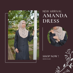 Amanda Dress All Size Shakila Gamis Muslim Wanita Bahan Shakila