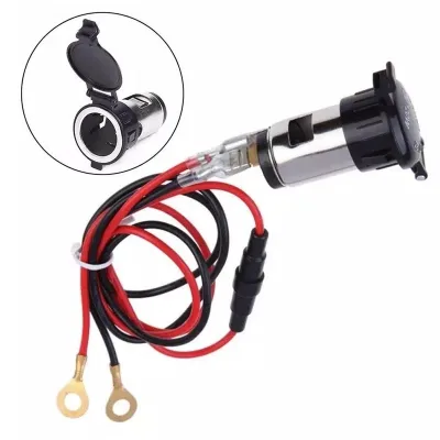 XYKJ 12-24V Soket Lighter Charger Mobil Motor Power Outlet 120W 1M Kabel Soket Pemantik Listrik Colokan Lighter Mobil Cigarette Lighter