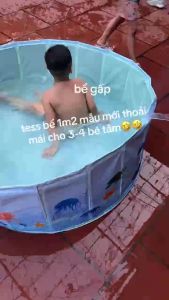 bể bơi tự gấp gọn mẫu 2026. rất tiện . ko cần dùng đến bơm