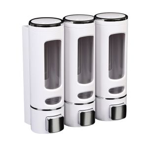 HDTRJ 2/3 Head Soap Dispenser Wall-Mount Manual Press Liquid Soap Container Convenient Large Capacity Hand Sanitizer Jar Bathroom