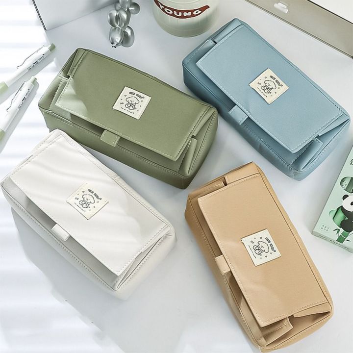 FUTUI Desktop Organizer Aesthetic Pencil Bag Cosmetic Pouch Large