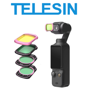 TELESIN S5-FLT-62-TDJ 4pcs CPL + VND 2-32 + 1/4 Black Mist + Cool Rose Filter Lens Kit For DJI OSMO Pocket 4 3 Camera