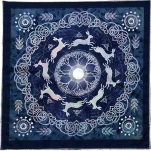 Tarots Tablecloth Altars Cloth Symbol Rabbit Astrology Tablecloth Divinations Cloth Tapestry Wall Decoration