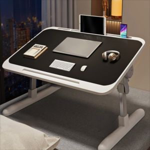 NOONOR Adjustable Height Lifting Bed Table Display Stand with Drawer Foldable Laptop Table Laptop Stand Bed Desk Working