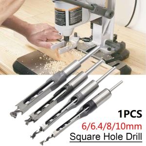 6.4/8/9.5/12.7mm HSS Square Hole Drill Bit Auger Bit Steel Mortising Drilling Craving Woodworking Tools(1PCS)