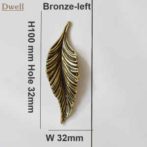 IHOMCASA Gold Tree Leaf Copper Furniture Kitchen Handles Cabinet Knob for Wardrobe Drawer Door Pulls Vintage Brass European