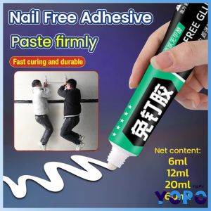 YoPo Strong Nail Free Adhesive Super Glue Quick-Drying No-Punch Adhesive For Plastic Glass Metal