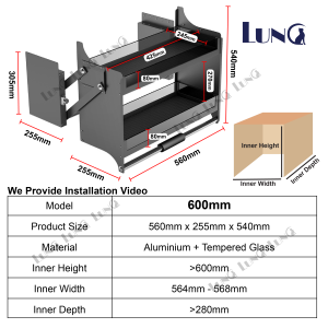 Aluminium Soft Close Elevator Pull Basket Lift-Down Kitchen Basket Tempered Glass Top Basket Kitchen Rack