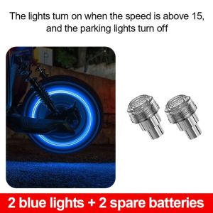 FEELDG 2Pcs Kích hoạt bằng rung động Đèn vành xe máy Nhấp nháy bảy màu Thiết kế chống thấm nước Đèn van bánh xe Tuyệt vời Sử dụng pin 4.5V Đèn cảnh báo bánh xe Đi xe ban đêm