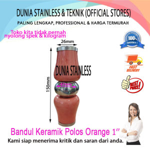 Bandul keramik orange polos 1"