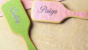 Hair Brushes for WomenPersonalized Rhinestone Hair Brush with NameCustom Marble HairbrushHandmade Inlay Rhinestones HairbrushNatural Wooden Bamboo Brush Scalp Massage-Suit for All Hari Types