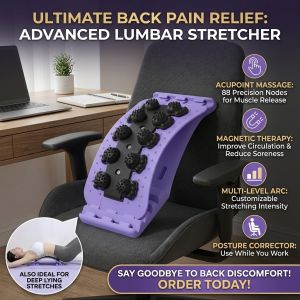 Back Massage Stretcher Back Muscle Stretcher Posture Straightener Massager Lower And Upper Back Pain Relief Relax Spine