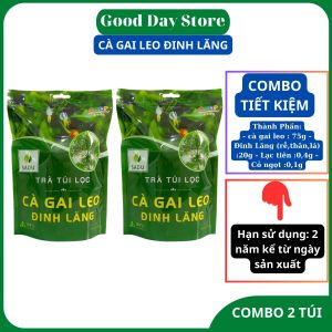 COMBO 2 TÚI Trà túi lọc Cà Gai Leo Đinh Lăng Saduhỗ trợ giải độc gantăng tuần hoàn máu não