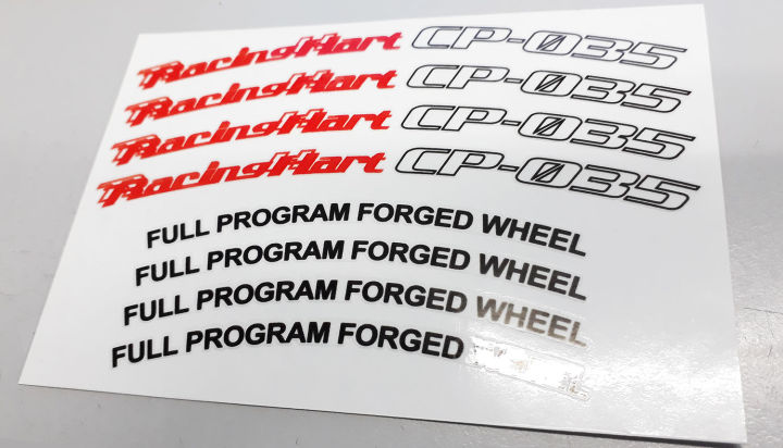 Racing Hart CP035 - rim sticker kit | Lazada