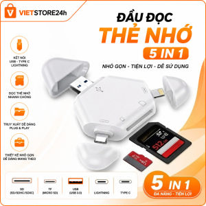 Đầu đọc thẻ nhớ đa năng cho điện thoại máy tính laptop máy tính bảng tốc độ cao hỗ trợ thẻ SD TF