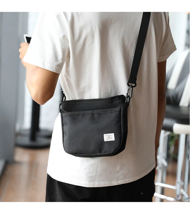 small size cross body bag sling bag shoulder bag square bag for men male teenager student import new on sale Korean style simple minimalist casual fashion designer sport street Oxford Fabric cloth