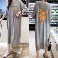 Shinta Happy Shop Kaos Karakter Garfiel Baju Santai / Daster Wanita Jumbo / Baju Tidur Jumbo. 