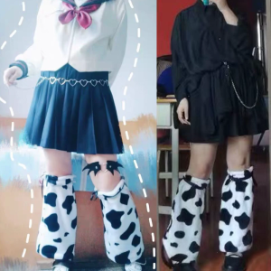 Phụ Nữ Mùa Đông Sang Trọng Làm ấm chân Bò in da báo Chân Bìa Vớ