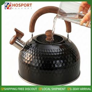 Durable Stainless Steel 3L Kettle with Whistle and Heat-resistant Handle for Outdoor and Indoor Boiling Needs
