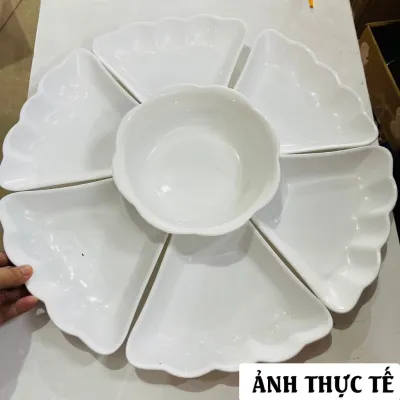 Bộ Bát Đĩa Hoa Mặt Trời - Set Bát Dĩa Đẹp Thắp Hương Thờ Cúng Gia Tiên - Diệu Linh Shop
