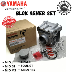 BLOK SEHER SET 54P YAMAHA MIO J GT M3 FINO FI SOUL GT XRIDE 115 STATER KASAR KUALITAS ASLI CYLINDER COMP ORI