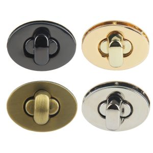 LFPLYQ Tinh tế Phụ kiện túi Túi xách tay hình trái xoan Phần cứng Clasp Bật khóa DIY