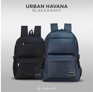 POLO ALVIS - Urban Havana Tas Ransel Kuliah Waterproof Keren Trendy Tas Pria Cowok Slot Laptop 16 in