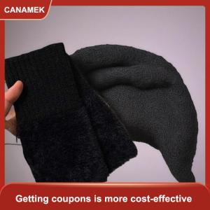 【CANAMEK 】 Imitation Mink Fleece Half Finger Gloves For Womens Soft Winter Warmth Luxury Solid Color Plush Knitted Fingerless Gloves