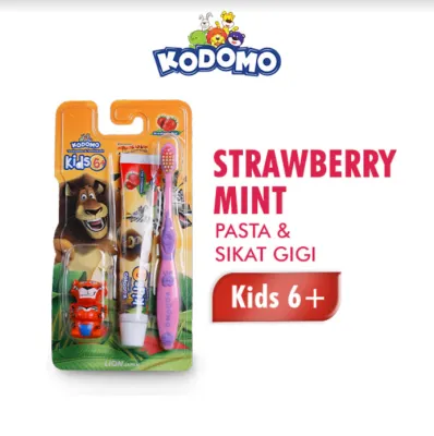KODOMO Sikat Gigi 2 IN 1 Pro Kids Madagascar - Random Design