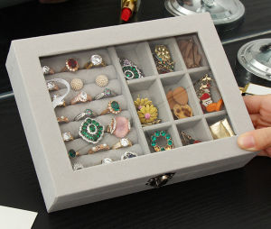 (Ready Stock) Jewelry Storage Box Multi functional with Cover with Lock anti dust Jewelry Organizer