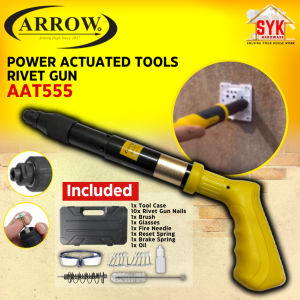 SYK ARROW AAT555 Power Actuated Tool Steel Nail Gun Rivet Cordless Concrete Tufting Puncher Nailer Paku Tembak Dinding