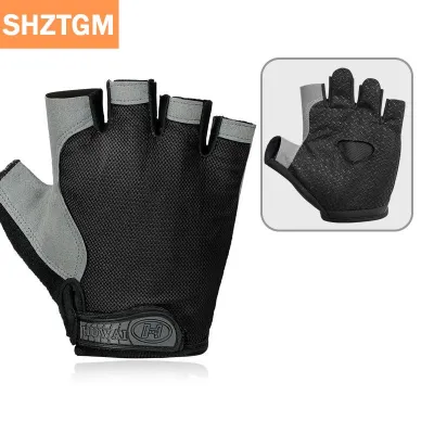 [COD] SHZTGM ถุงมือปั่นจักรยานสำหรับผู้หญิงและผู้ชายถุงมือครึ่งนิ้วระบายอากาศได้ดีสำหรับฟิตเนสยิมฤดูร้อน
