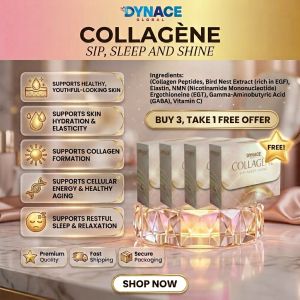 [BUY 3 TAKE 1] Dynace Collagène Premium Collagen Peptides Powder | Bird Nest Extract Elastin NMN Vitamin C | Skin Hydration Elasticity & Healthy Aging Support