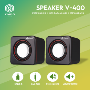 Speaker Komputer / Laptop Kisonli V400 2.0 Multimedia Mini Speaker - KMS