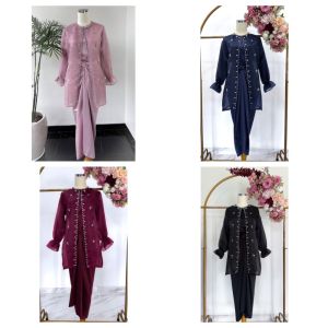 ONESET OUTER ORGANZA PREMIUM JEMMA DRESS TERMURAH SETELAN ROK LILIT OUTFIT OOTD KEKINIAN KEREN WANITA BAJU PESTA KONDANGAN LEBARAN MEWAH TERBARU