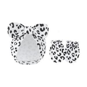 Newborns Anti Scratch Mittens and Hospital Hat Set with Elastic Feature Soft Cotton 0-6 Months Infant Essential