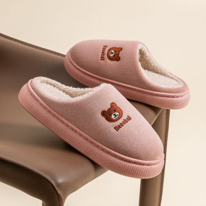 Slippers Fall/winter Padded and Warm Cotton Slippers Silent Fine and Good Cartoon Lightweight and Comfortable