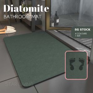 40x 60 cm Diatomite Mat/ Soft Non-slip Mat Absorbent Mat/ Super Absorbent Quick Dry Bath Mat/ Bathroom Floor Mat
