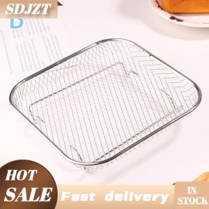 SDJZT 1PC Nồi chiên không khí giá Stackable Nướng Giá thép không gỉ Nướng Giỏ chống dính Airfryer khay dây giá Giỏ nhà bếp tiện ích