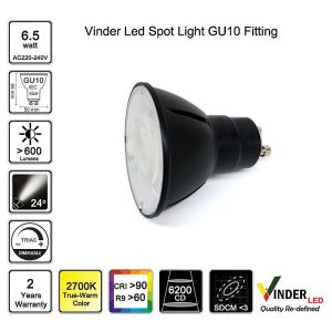 Vinder Lampu Track light Rail Rell Dimmable Bisa diredupkan diterangkan 6.5w 6.5 watt GU10 AC220 / Dimmer sistem TRIAC