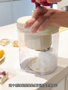 BHQ Manual Hand Crank Ice Shaver Household Bingsu Snow Cone Shaved Ice Maker Ice Crusher